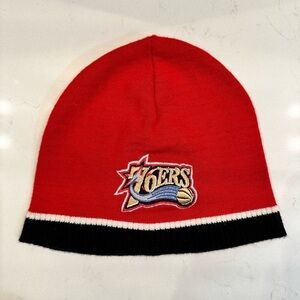 Philadelphia 76ers red & black hat with logo. NBA brand